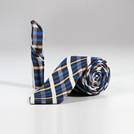 Set of navy blue tie and plaid skin code T01-07-1205