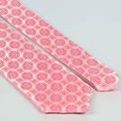 Pink patterned tie and leather set, code T01-07-2104