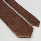 Brown patterned tie and leather set, code T01-07-3101