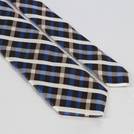 Set of navy blue tie and plaid skin code T01-07-1205