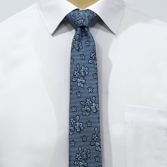 Tousi blue flower tie and skin set code T01-07-0805