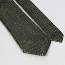 Green patterned tie and leather set, code T01-07-3804