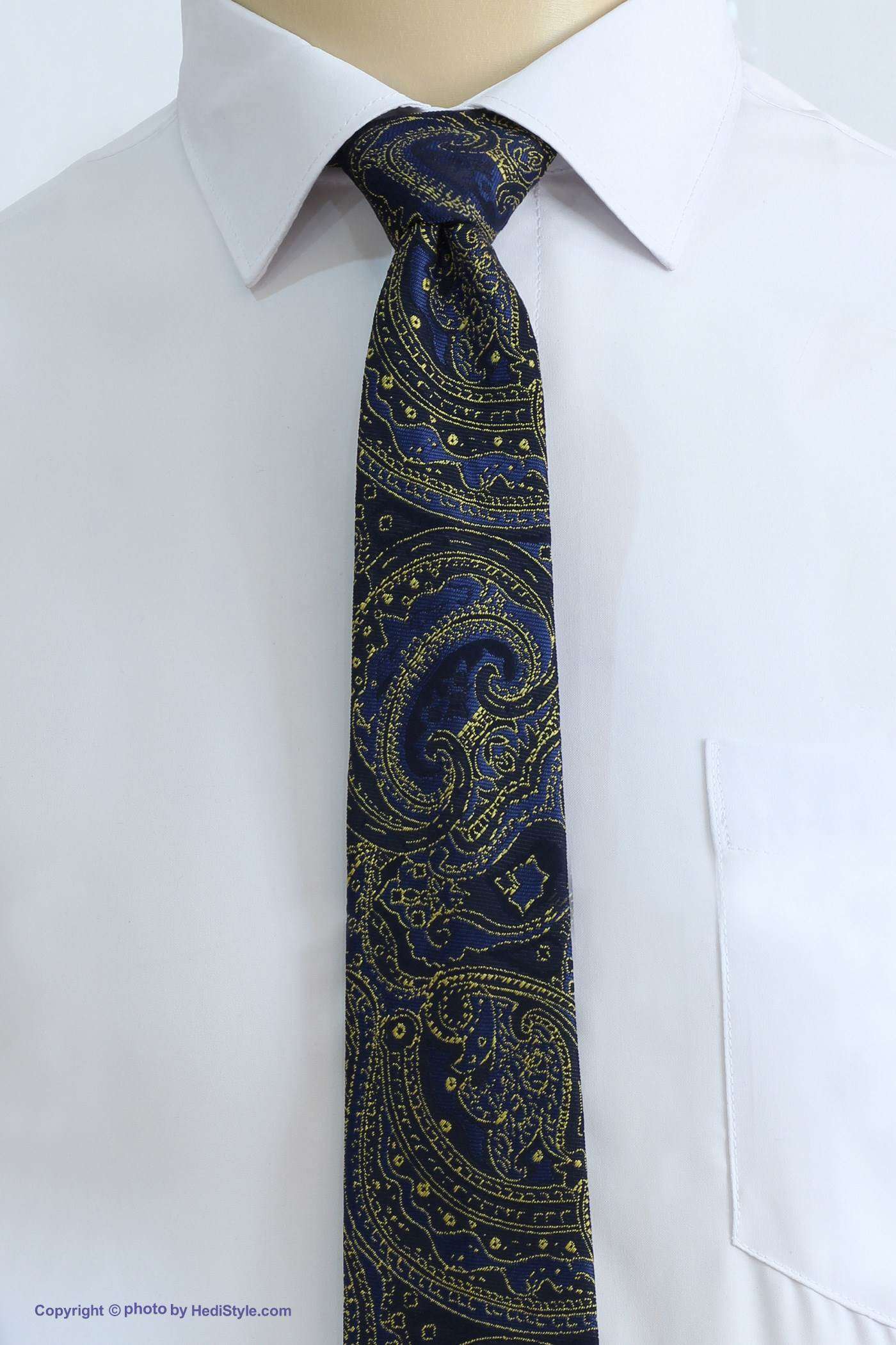 Tie and leather set with golden crimson pattern T01-07-1246
